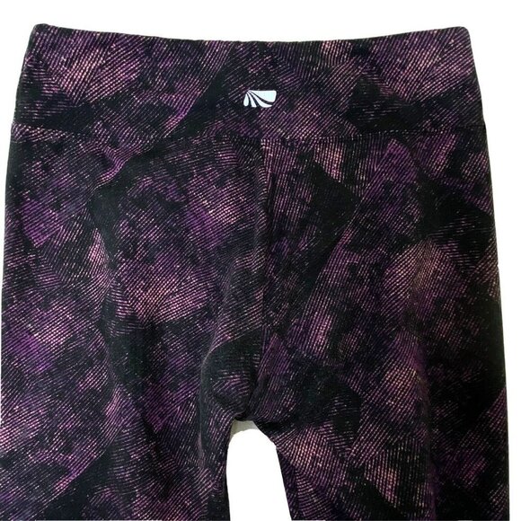 Marika Pull On Leggings Womens size Medium Ankle Length Black Purple - Picture 4 of 6